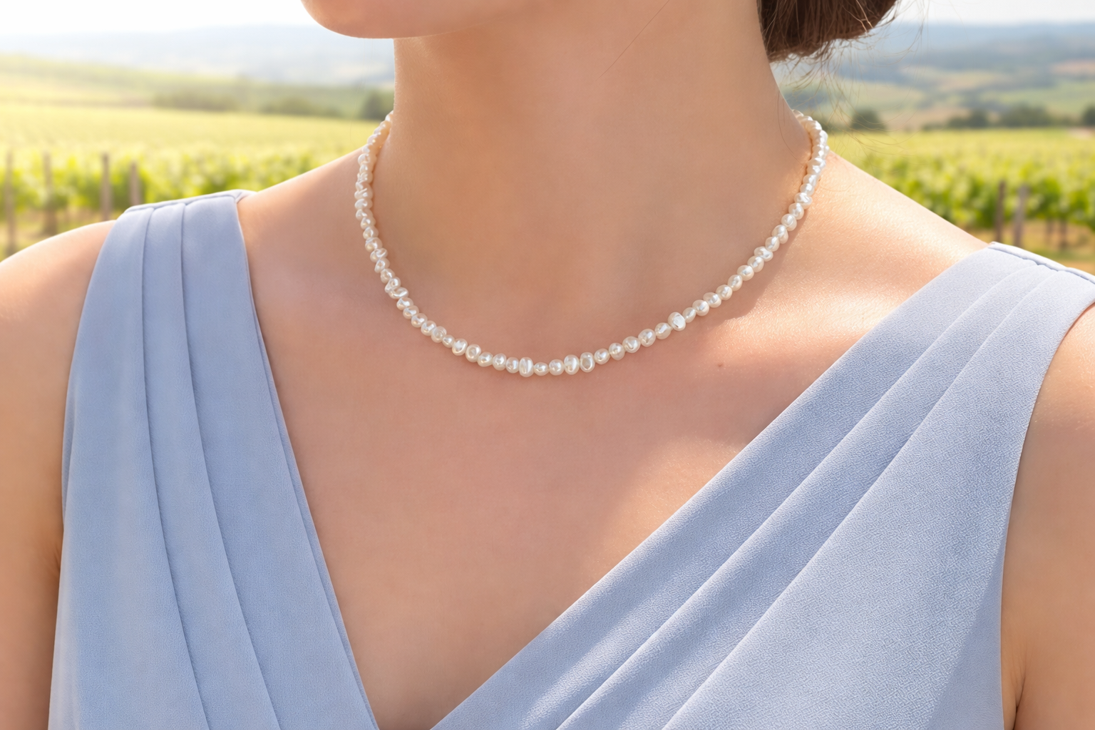 Baroque Freshwater Pearl Necklace | Sterling Silver or Gold Plated