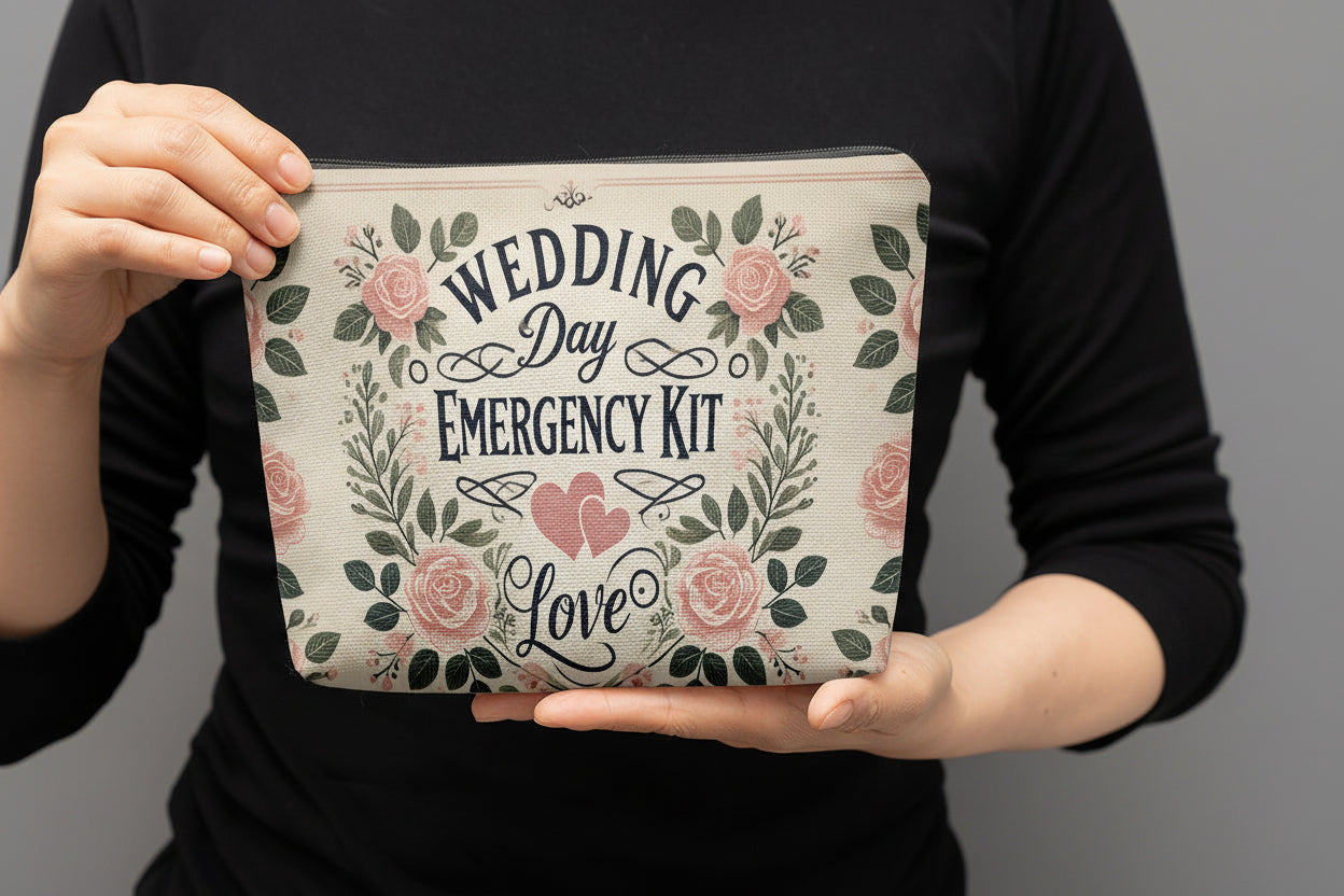 Wedding Day Emergency Kit Bag | Bridal Party Favor | Bride Gift | Makeup Bag