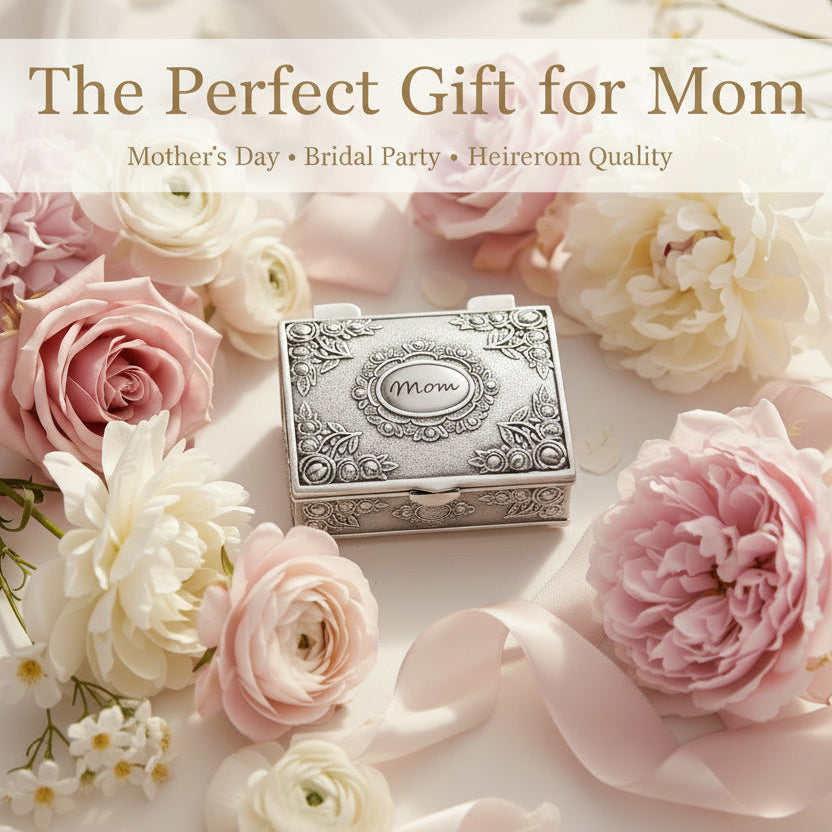 Personalized Vintage Ring Box | Small Custom Name Jewelry Box | Bridesmaid Gift