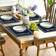 Set of 4/6 Jewish Placemats | 18"x12" Star of David Table Mats | Passover Shabbat Judaica