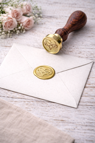 Infinity Heart Wax Seal Stamp – Wedding Invitation
