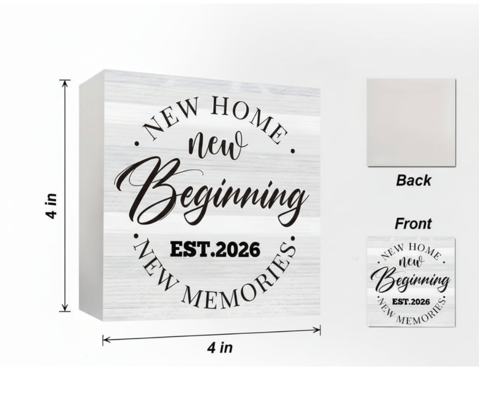 New Home Gift Acrylic Sign | Closing Gift for Home Buyers | Realtor Client Gift