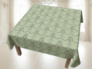 Sage Green Regency Toile Tablecloth 60 x 60, Tea Party Decor